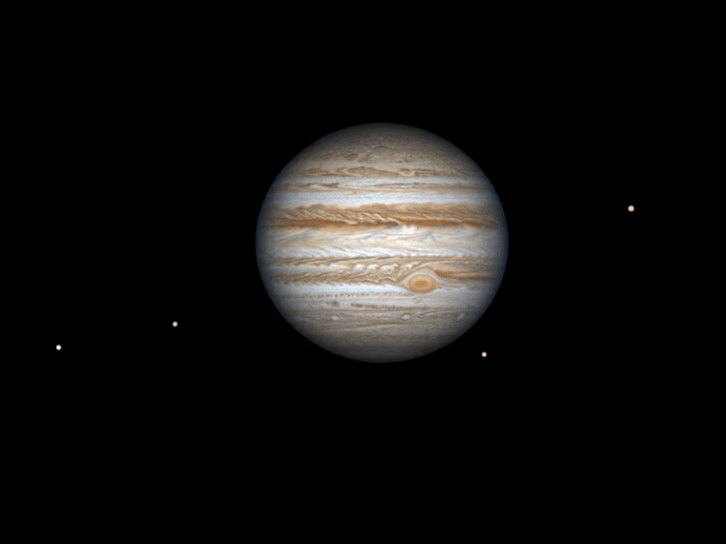 Jupiter et ses lunes - observation astronomique Vercors